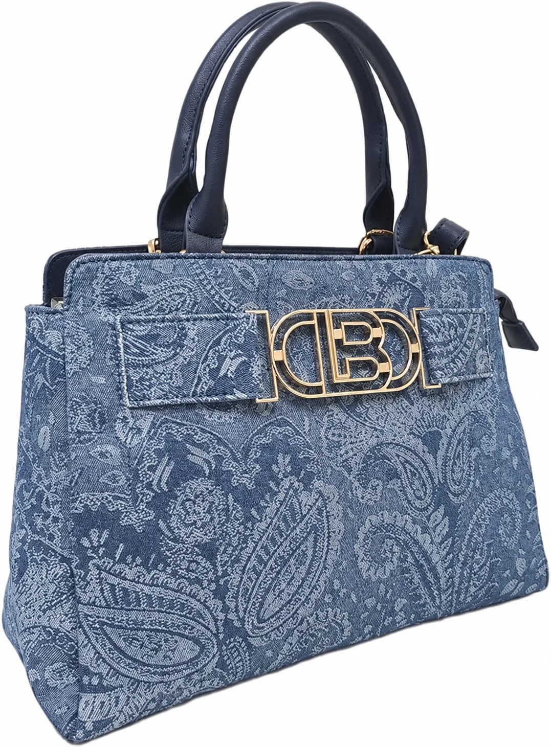 Laura Biagiotti Paisley Handbag – Blue Jeans — taille Petit