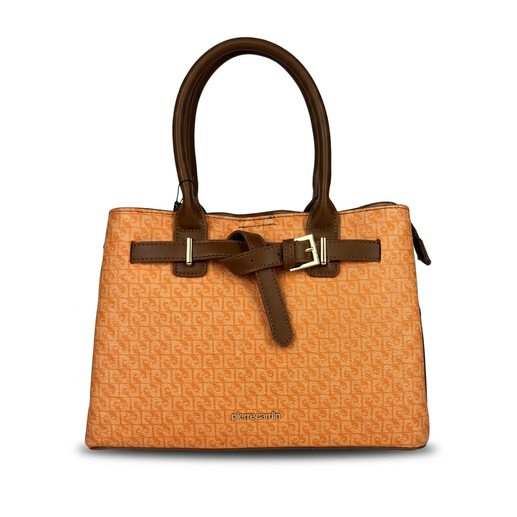 Orange Pierre Cardin Monogram Handbag — taille Petit