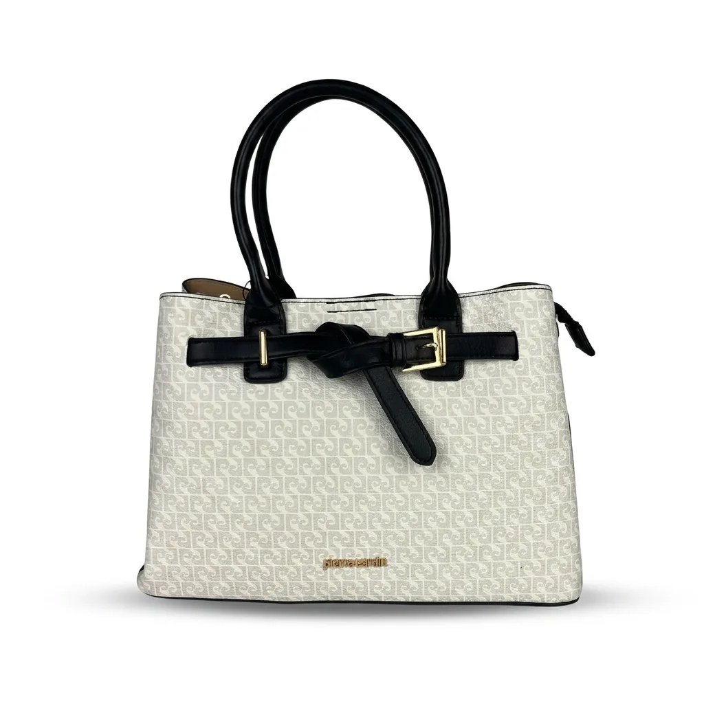 Pierre Cardin Black & White Monogram Handbag — taille Petit