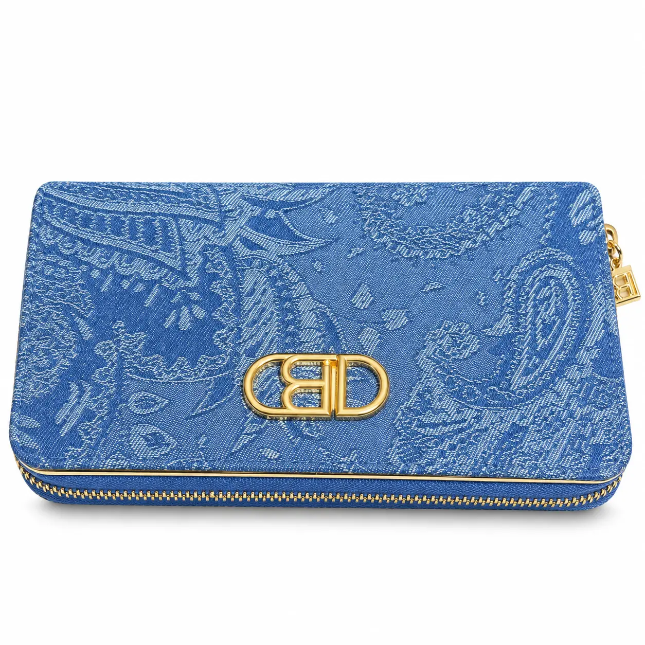 Portefeuille Laura Biagiotti Denim Paisley — Long — taille Petit