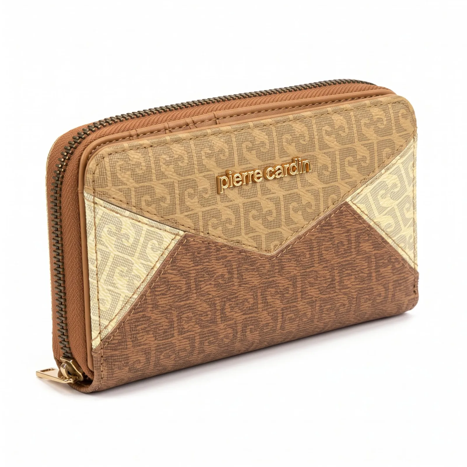 Portefeuille Pierre Cardin Monogramme – Marron — taille Petit